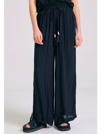 loose fit παντελόνα από τεχνητό μετάξι