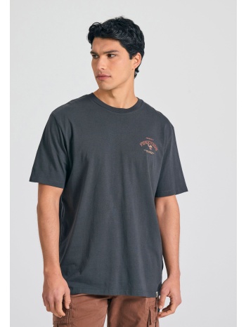 relaxed t-shirt με tropical τύπωμα στην πλάτη