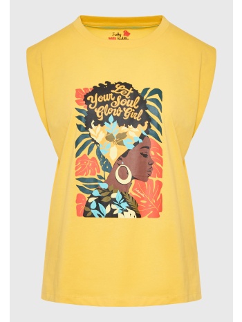 organic cotton t-shirt με τύπωμα σε boho look