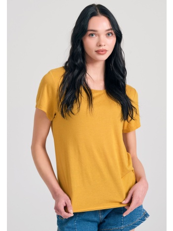 γυναικείο μονόχρωμο t-shirt από βισκόζη