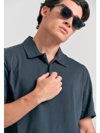 garment dyed πόλο μπλούζα