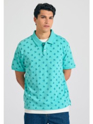 polo μπλούζα με all over τύπωμα