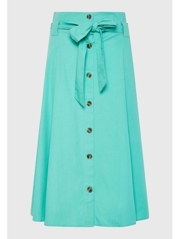 relaxed fit μίντι φούστα με πιέτες