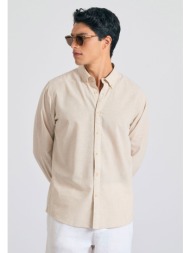 linen blend πουκάμισο σε ...