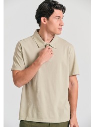 garment dyed πόλο μπλούζα