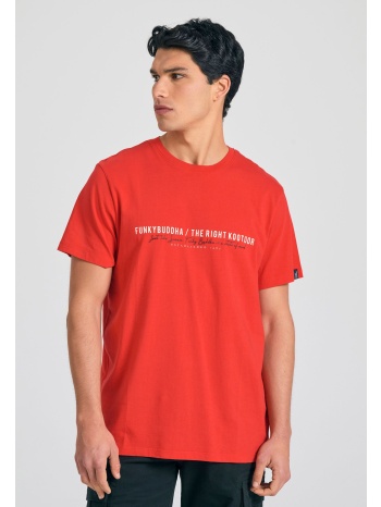 ανδρικό t-shirt με funky buddha τύπωμα στο στήθος