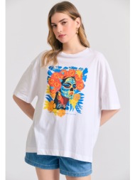 loose fit t-shirt με colorful φωτογραφικό print