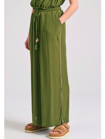 loose fit παντελόνα από τεχνητό μετάξι