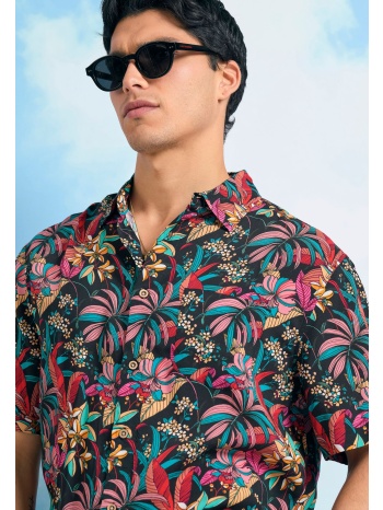 relaxed fit resort πουκάμισο με φλοράλ τύπωμα