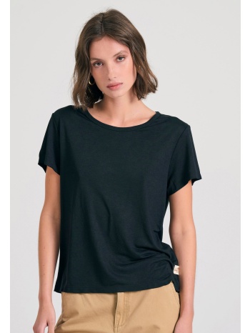 γυναικείο μονόχρωμο t-shirt από βισκόζη