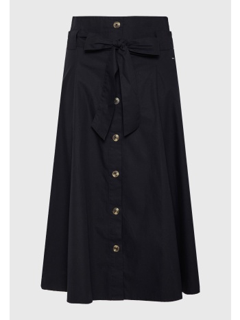 relaxed fit μίντι φούστα με πιέτες