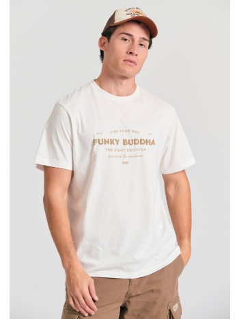 t-shirt με embossed τύπωμα από οργανικό βαμβάκι