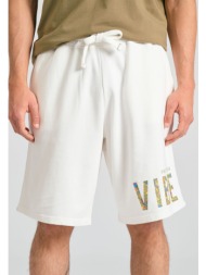 relaxed fit αθλητική βερμούδα με τύπωμα