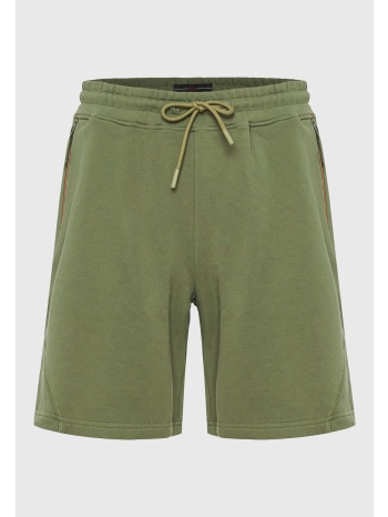 relaxed fit αθλητική βερμούδα σε πικέ ύφανση