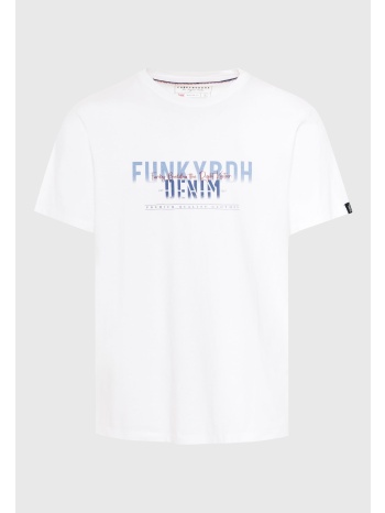 t-shirt με faded τύπωμα στο στήθος