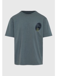 relaxed fit t-shirt με paint brushed τύπωμα