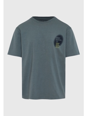 relaxed fit t-shirt με paint brushed τύπωμα