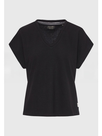 γυναικείο linen blend μονόχρωμο t-shirt