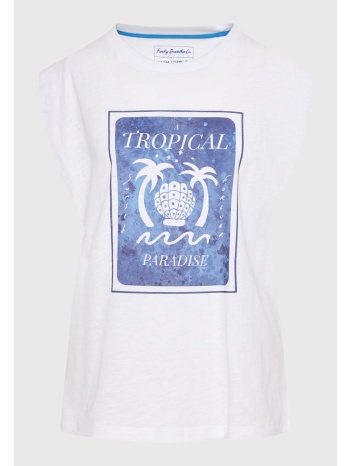 γυναικείο t-shirt με tropical τύπωμα