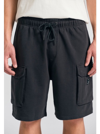 loose tapered fit αθλητική cargo βερμούδα