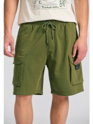 loose tapered fit αθλητική cargo βερμούδα