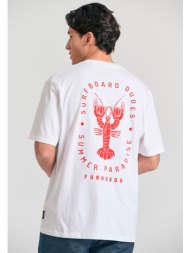 relaxed fit t-shirt με τύπωμα στην πλάτη