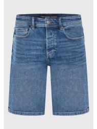 ανδρική τζιν βερμούδα με ελαφρύ ξεθώριασμα