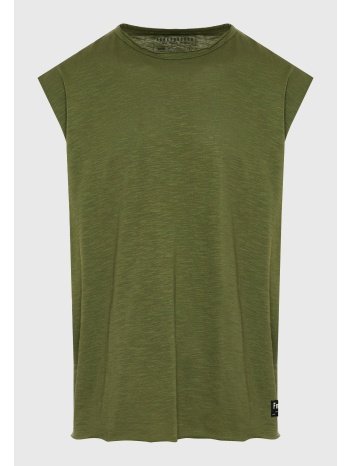 αμάνικη μπλούζα με raw edges