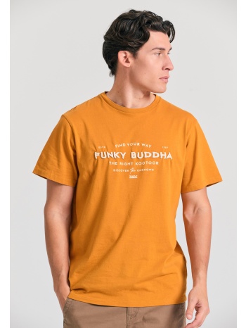 t-shirt με embossed τύπωμα από οργανικό βαμβάκι