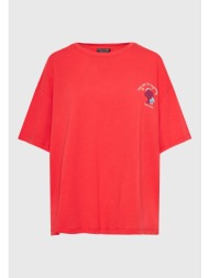 loose fit t-shirt με photographic τύπωμα στην πλάτη