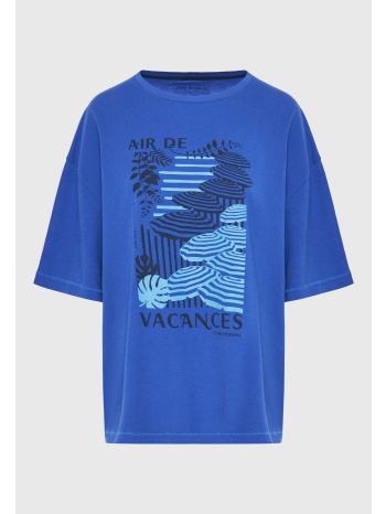 γυναικείο loose fit t-shirt με vintage τύπωμα