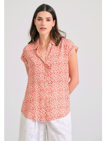 γυναικείο loose fit φλοράλ πουκάμισο από βισκόζη