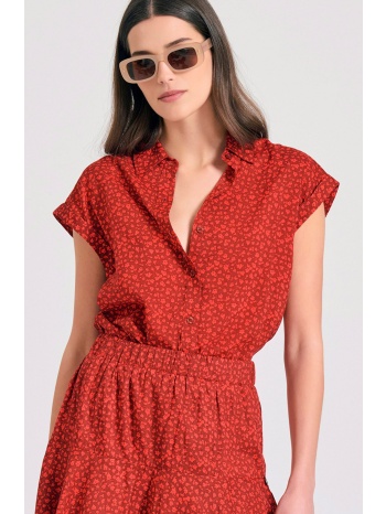 γυναικείο loose fit φλοράλ πουκάμισο από βισκόζη