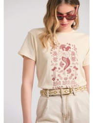 γυναικείο t-shirt με exotic τύπωμα
