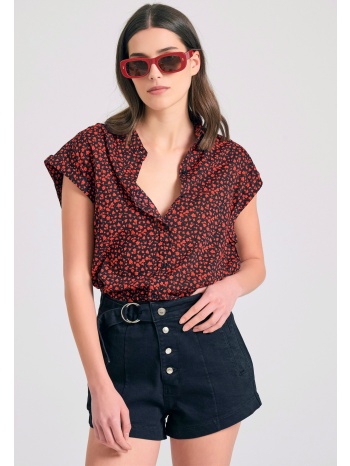 γυναικείο loose fit φλοράλ πουκάμισο από βισκόζη