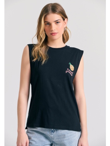 γυναικείο t-shirt με graphic frame τύπωμα στην πλάτη