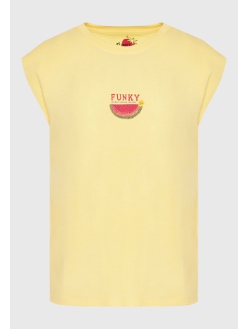 γυναικείο t-shirt με vintage τύπωμα στην πλάτη