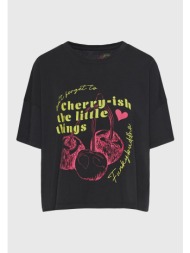 oversized grament dyed t-shirt με photographic τύπωμα