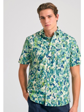 relaxed fit φλοράλ πουκάμισο