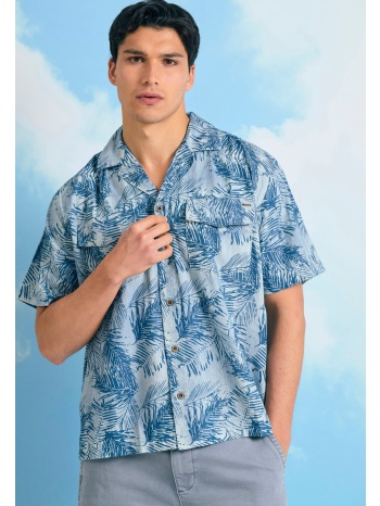relaxed fit resort πουκάμισο με τσέπες στο στήθος