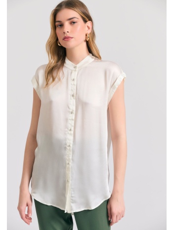 γυναικείο πουκάμισο με λαιμό mao από βισκόζη