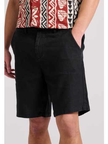 comfort fit linen blend chino βερμούδα