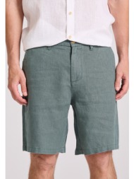 comfort fit linen blend chino βερμούδα
