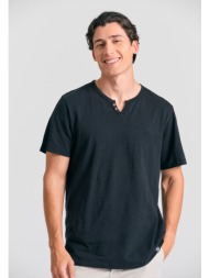 essential t-shirt με λαιμό henley garage 55.