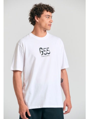 relaxed t-shirt με τύπωμα στη πλάτη garage 55.