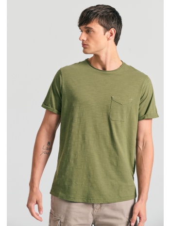 βαμβακερό t-shirt με τσέπη στο στήθος garage 55.