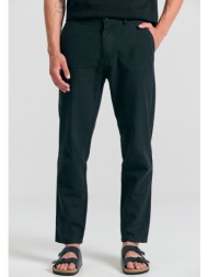 linen blend garment dyed chino παντελόνι garage 55.