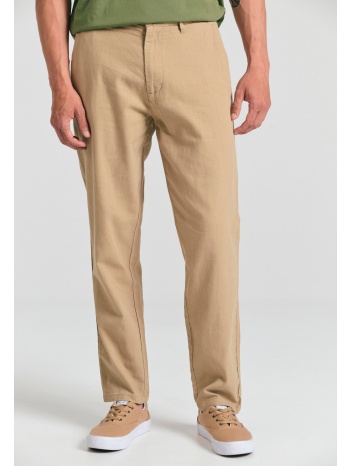 linen blend garment dyed chino παντελόνι garage 55.