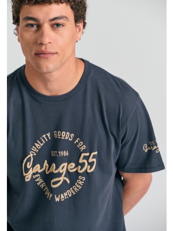 t-shirt με embossed τύπωμα στο στήθος garage 55.