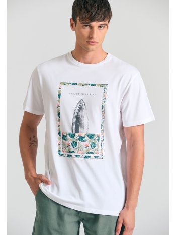 βαμβακερό t-shirt με τύπωμα garage 55.